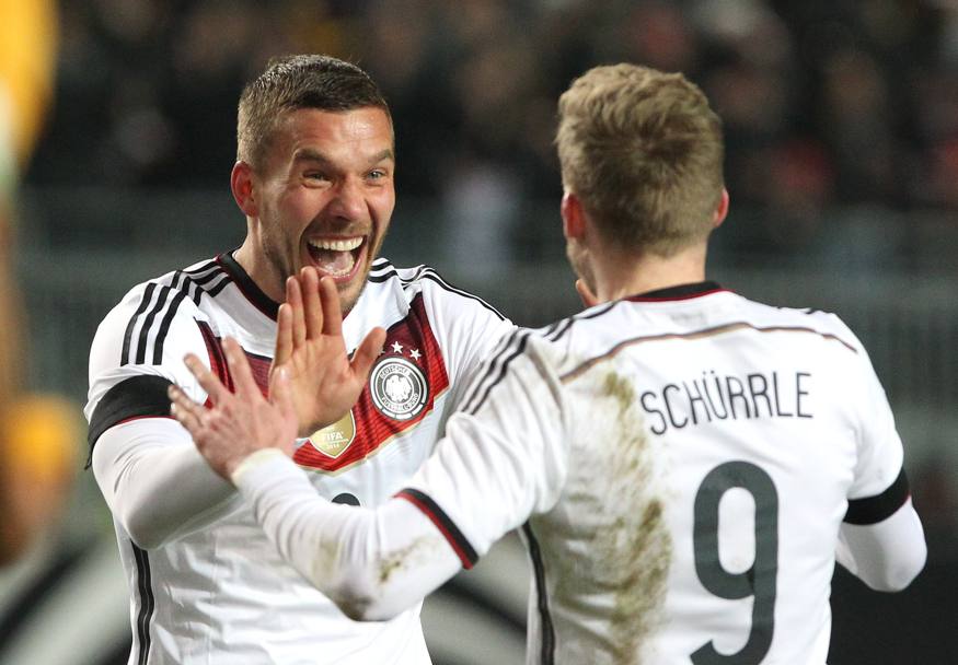 Lukas Podolski e Andre Schuerrle (Afp)